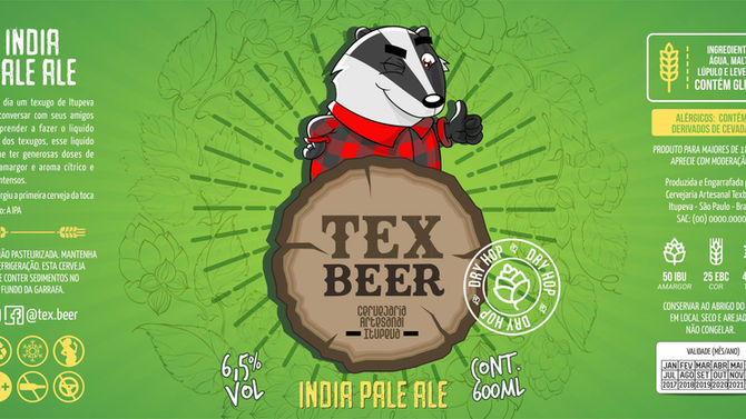 Rótulo de cerveja - TexBeer