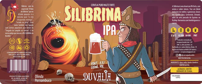 Rótulo de Cerveja - Silibrina -IPA