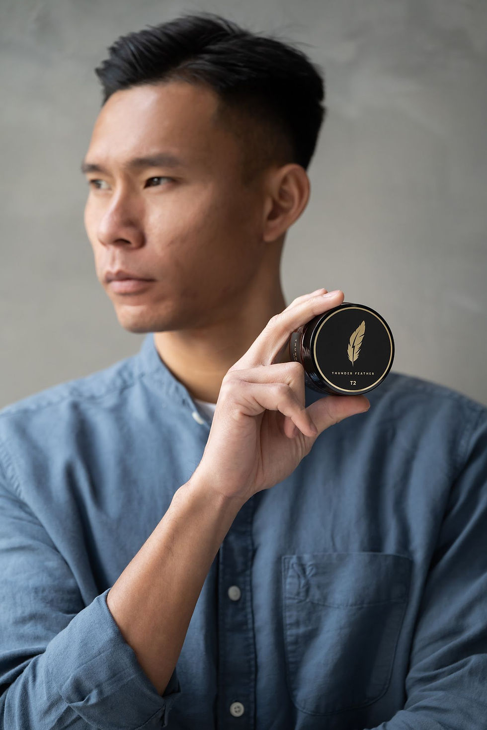 Thumbnail: THUNDER FEATHER T2 CLAY POMADE Hair styling clay for short hair 100g