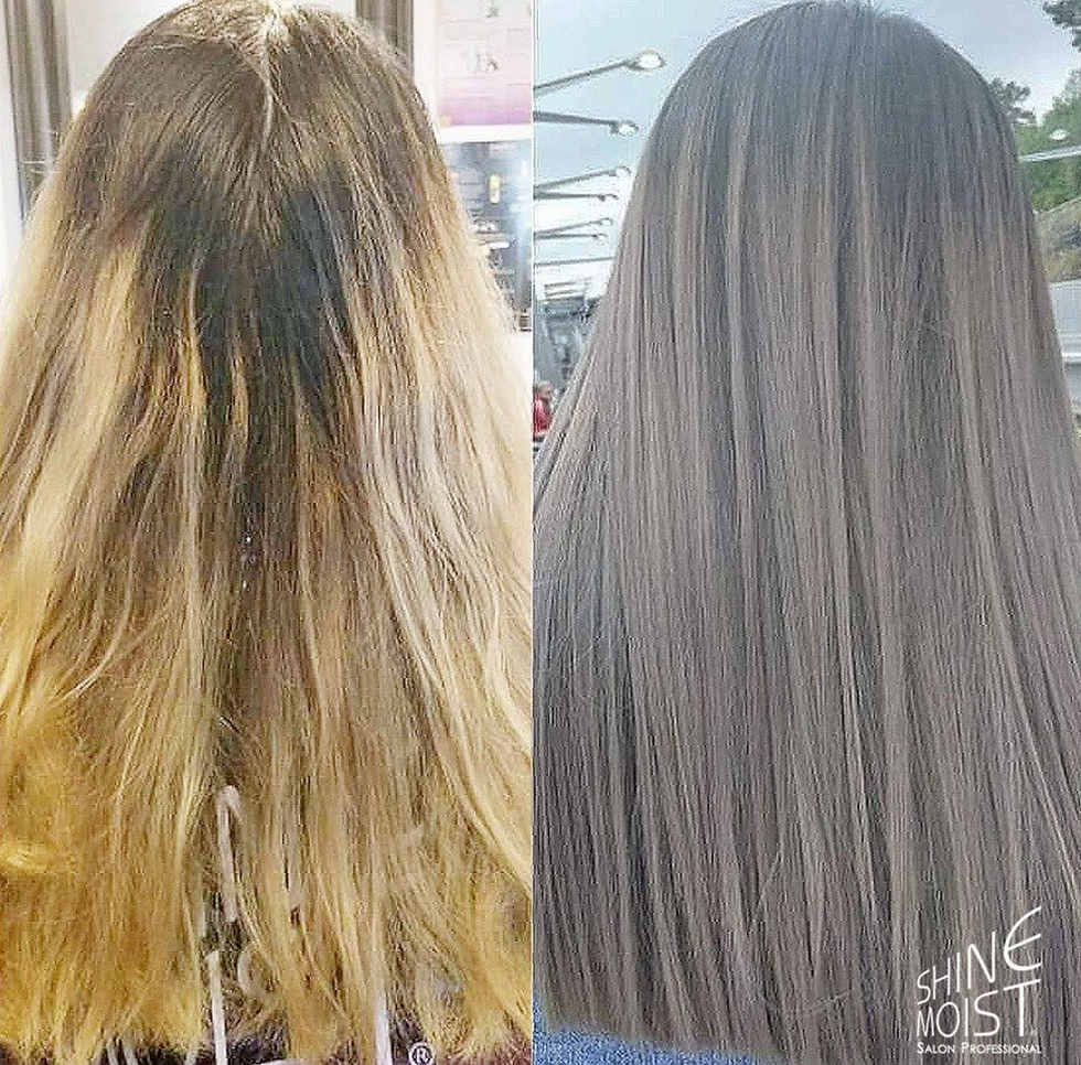 縮圖：Shinemoist QS 專業直髮膏 R加強配方/N一般型 /T受損髮質  1劑＋2劑400g/800g  set