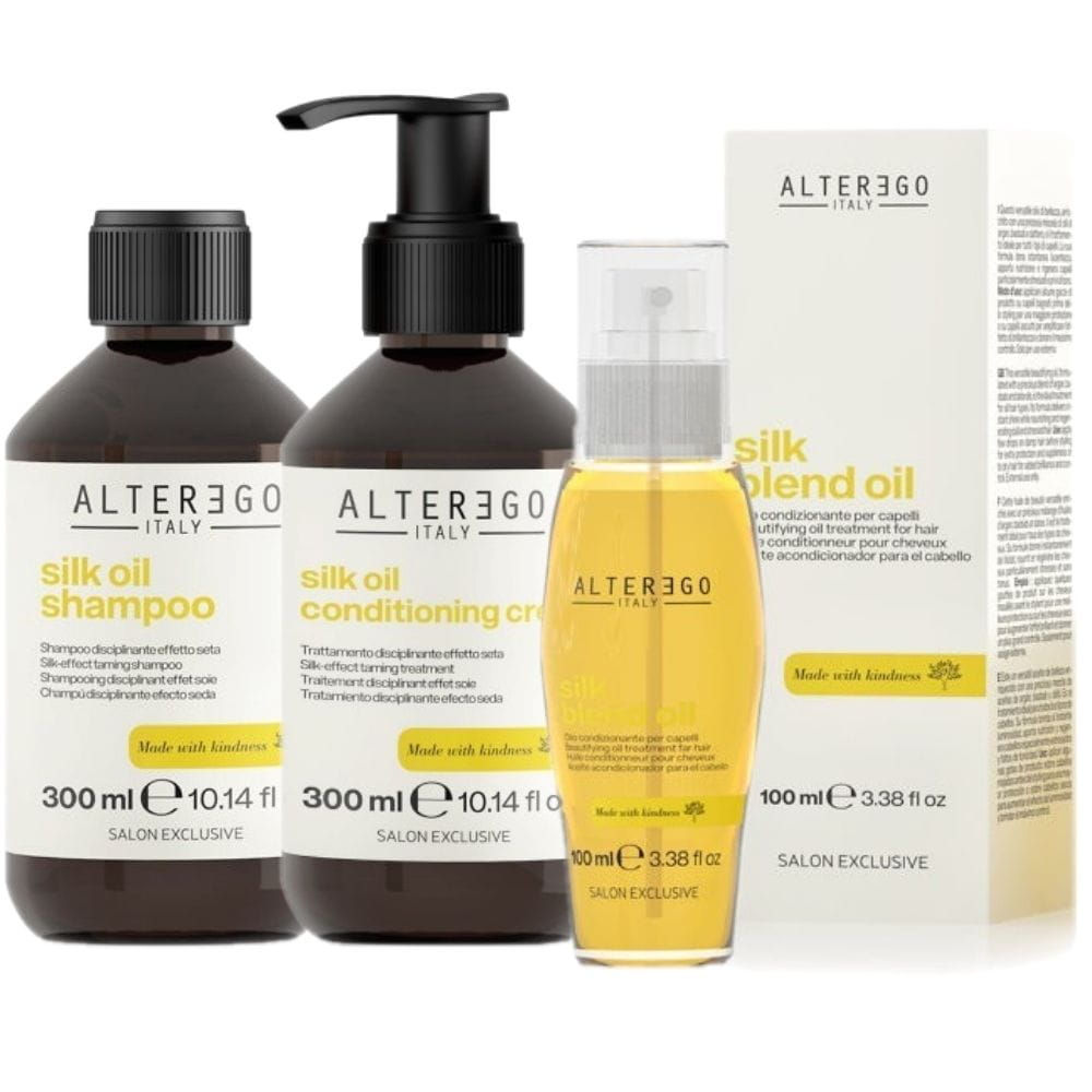 Italy AlterEgo silk oil silk oil smoothing combination set of 3