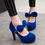 Thumbnail: Velvet Platform Bow Pumps