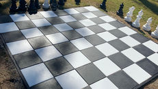 Outdoor chess board after refinishing in Lake County FL