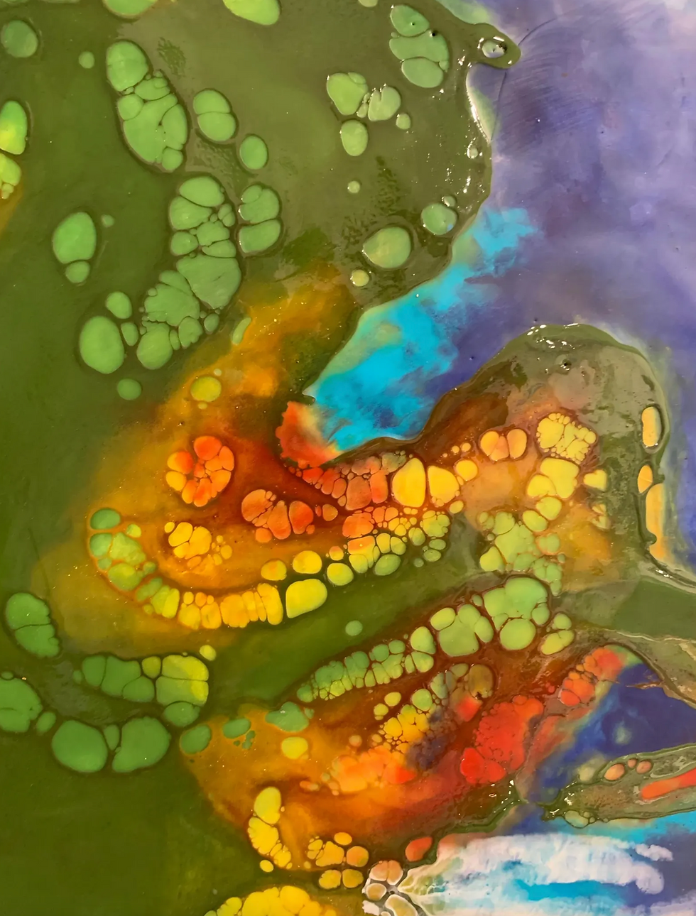 Thumbnail: *SOLD* Michigan Vista Encaustic Original Painting 20"x16"