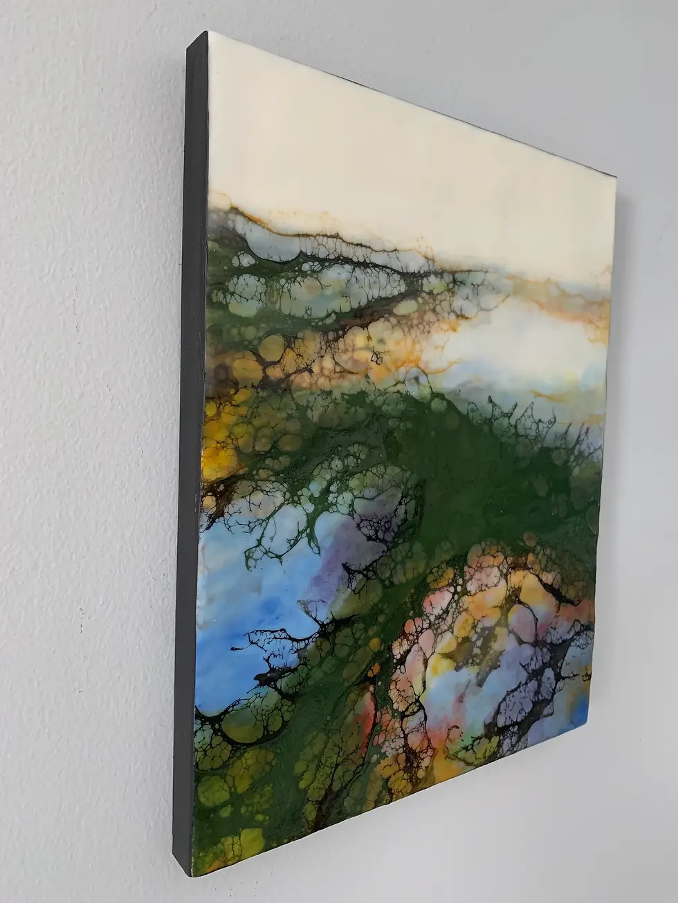Thumbnail: *SOLD* Coastal Michigan Encaustic Original Painting 14” x 11”