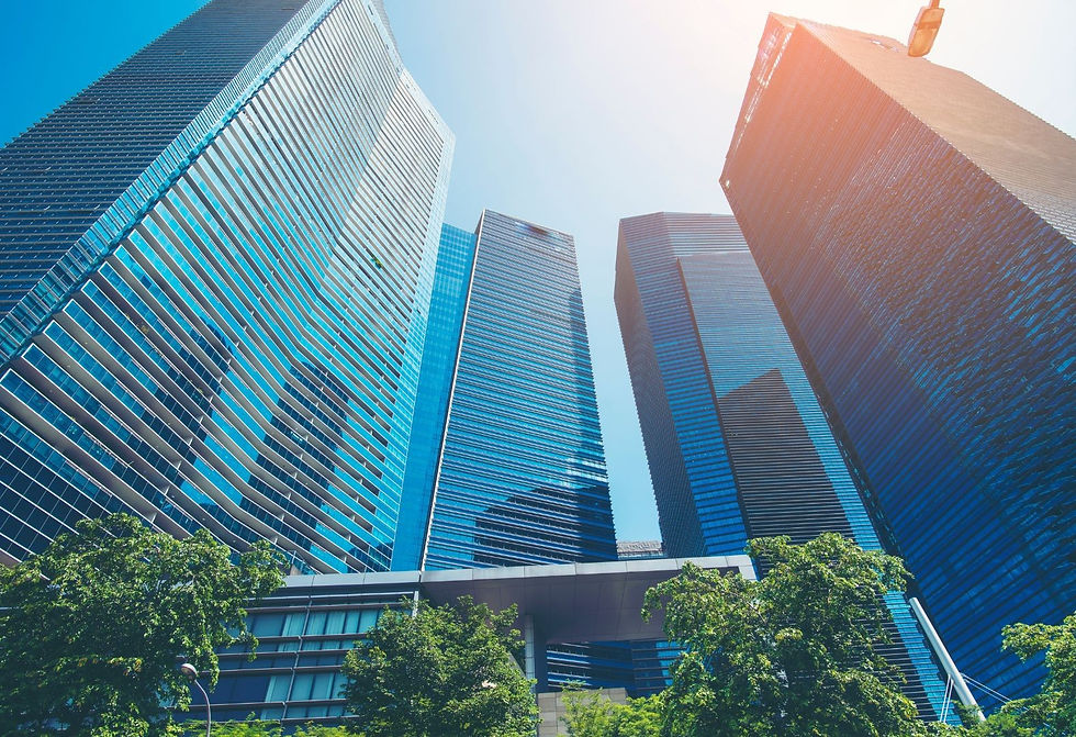 High-rise commercial office buildings in Boise, Idaho, representing properties inspected during a commercial property inspection.
