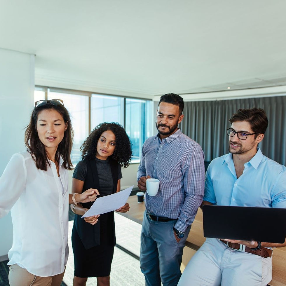 Group of investors in Boise, Idaho reviewing commercial property inspection results to guide real estate investment decisions.