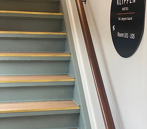Trappor till rummen på första våningen på Skt. Jørgens Gaard