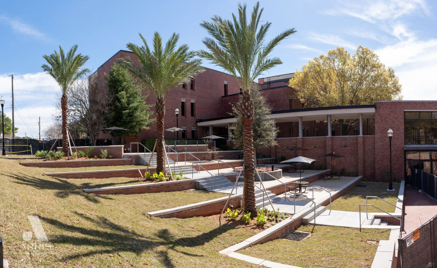 FSU Stone Building Terrace after construction