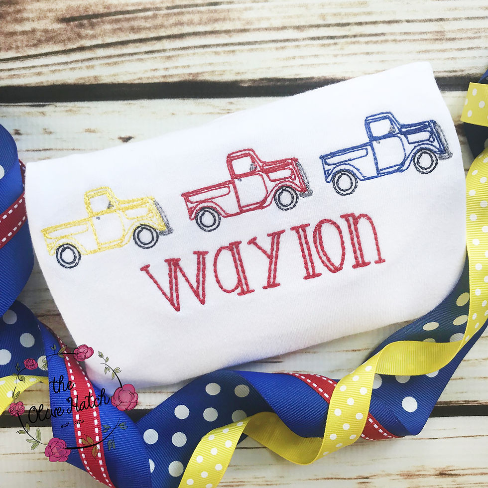 Thumbnail: Truck Sketch Embroidery
