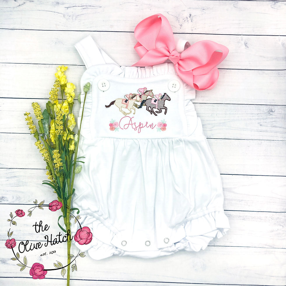 Thumbnail: Derby Sketch Embroidery Sunsuit