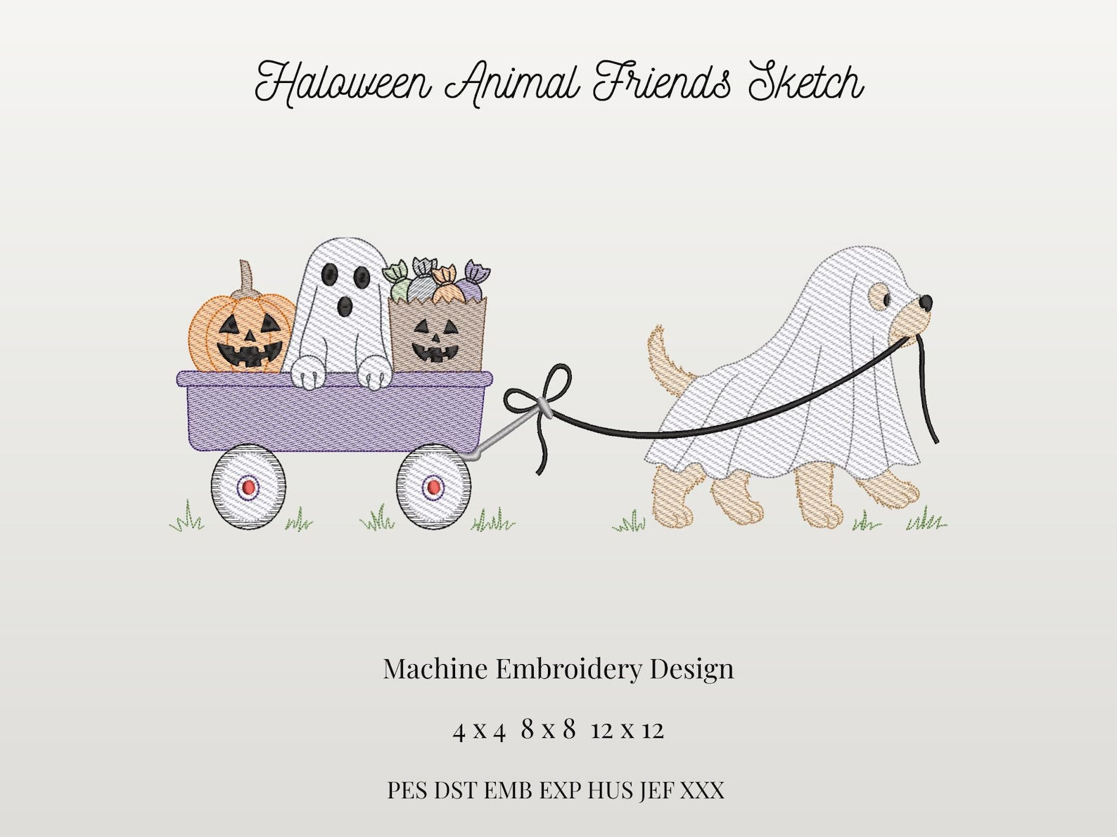 Halloween Puppy Embroidery Shirt