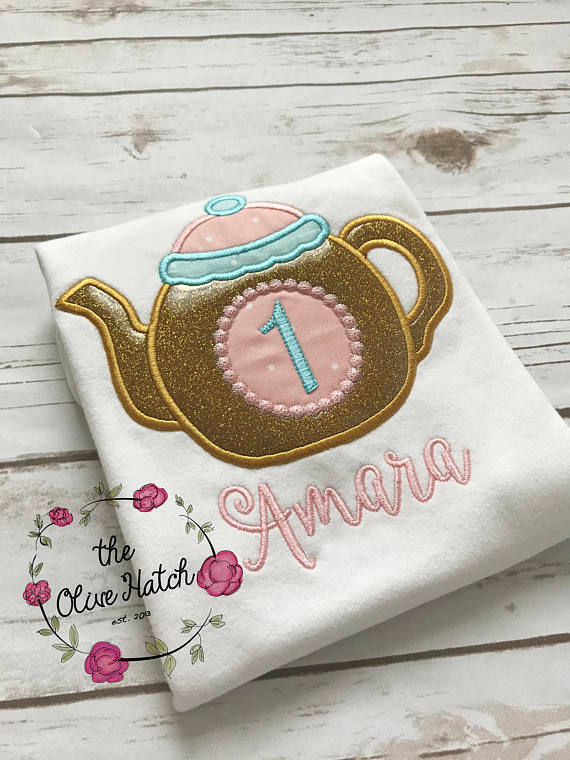 Thumbnail: Teapot Birthday Design -- Applique