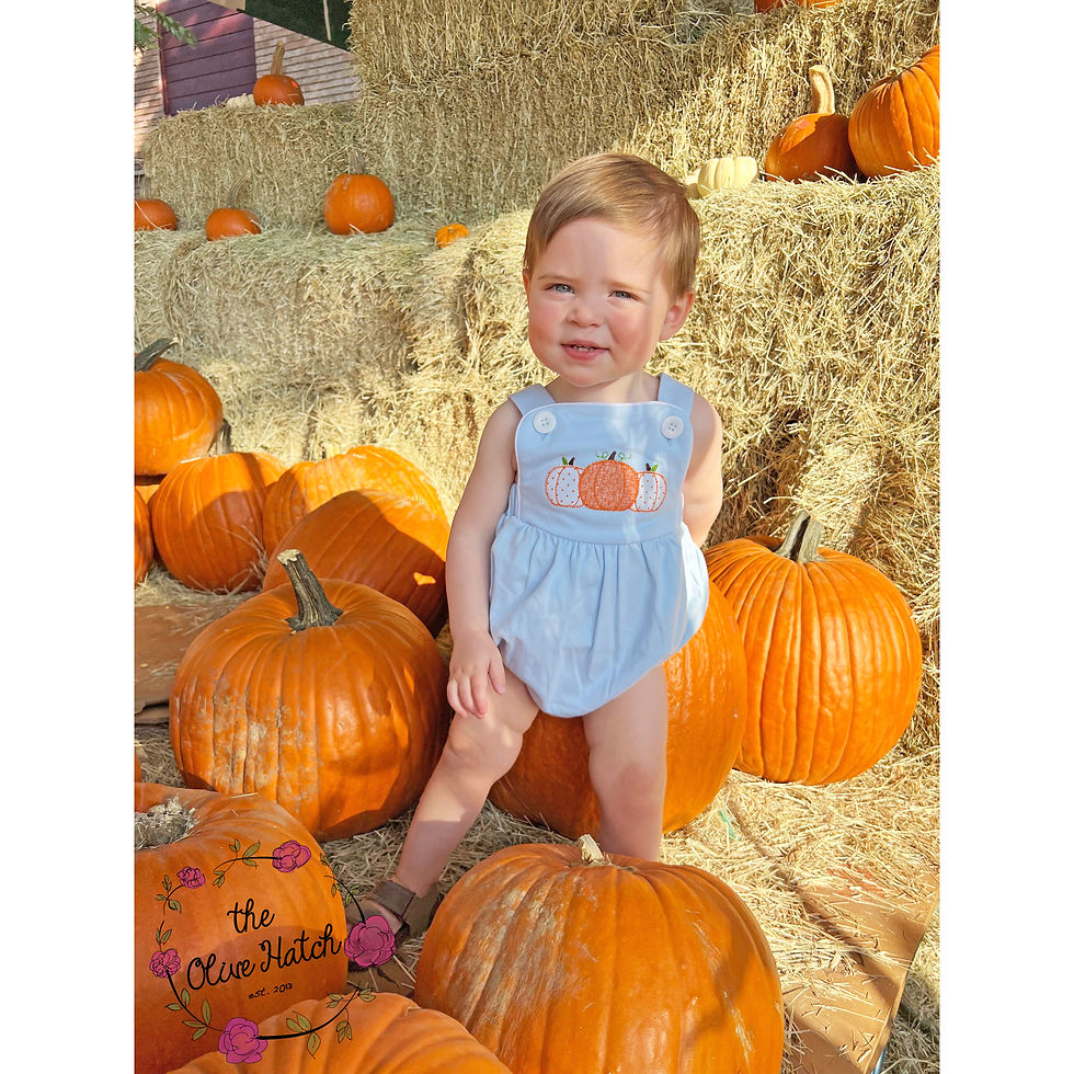 Fall Pumpkin Applique Sunsuit