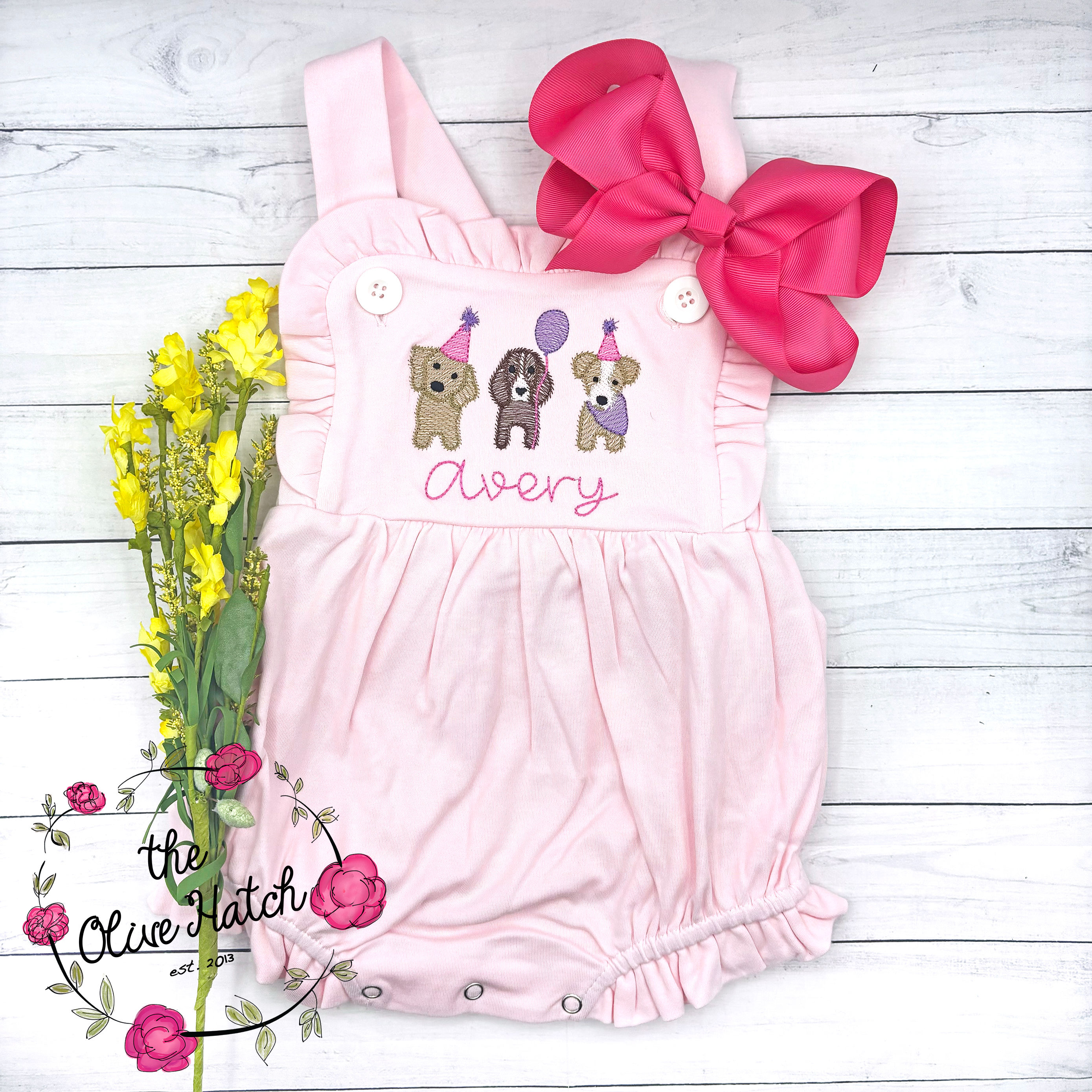 Puppy Birthday Sunsuit