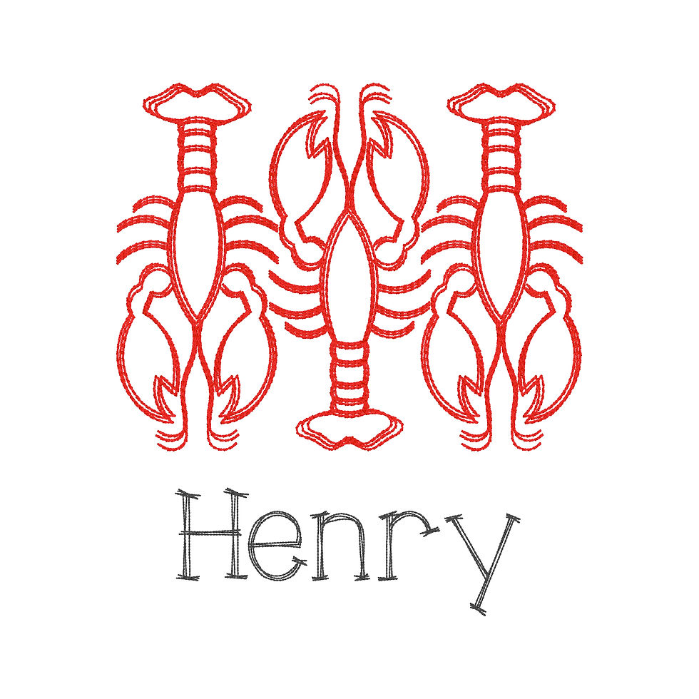 Crawfish Applique Design