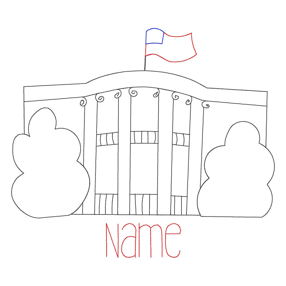 White House Applique - Boy