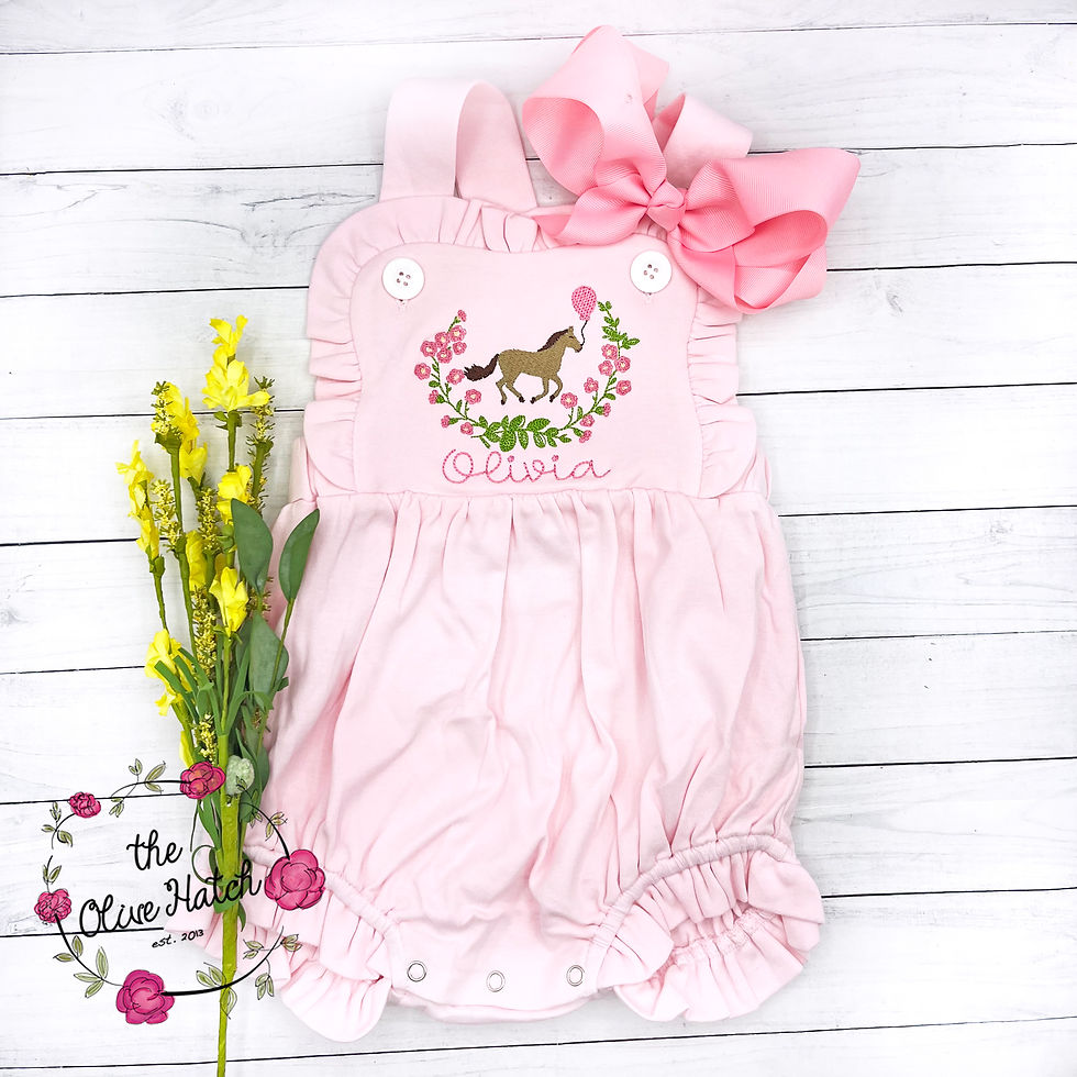 Horse Birthday Sunsuit