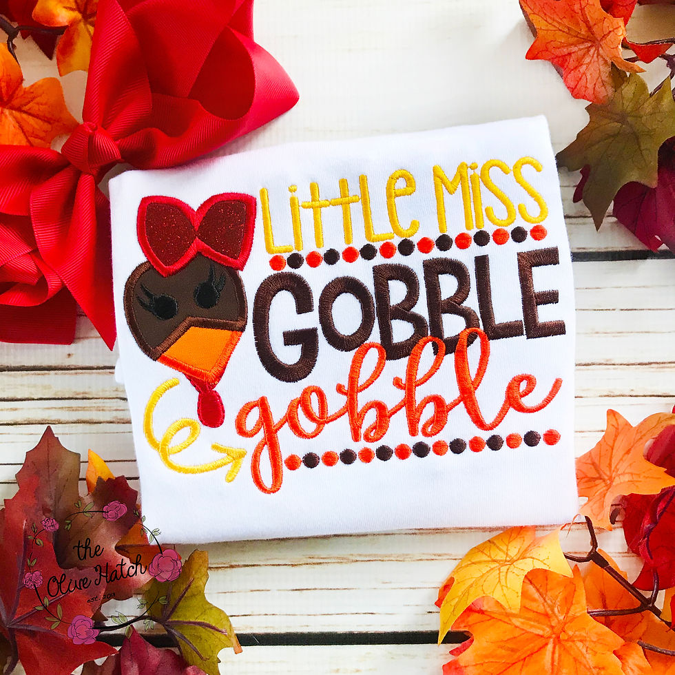 Thumbnail: Little Miss Gobble Gobble -- Applique