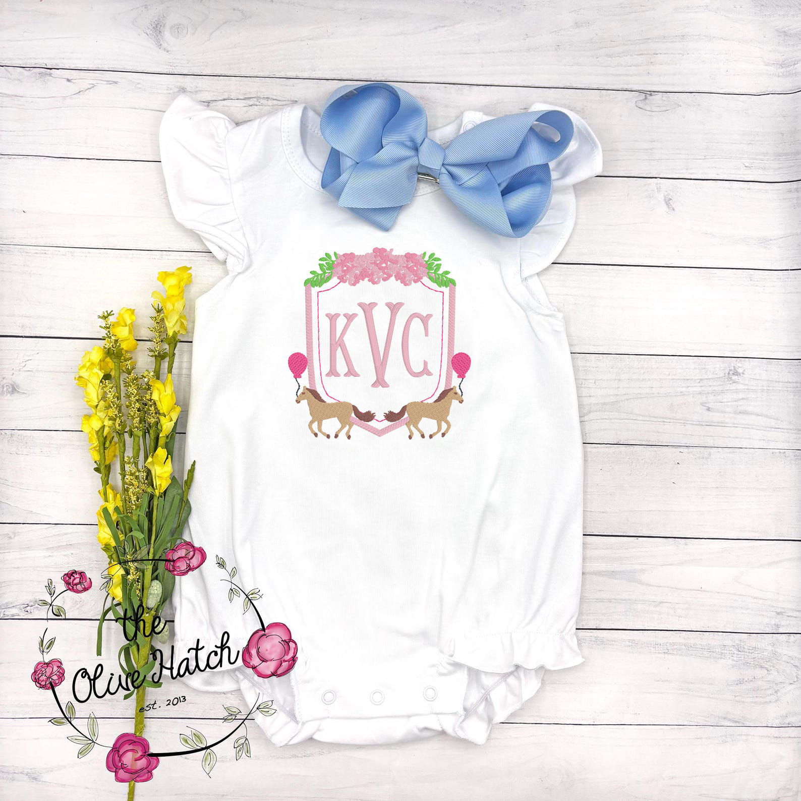 Horse Derby Embroidery Bubble