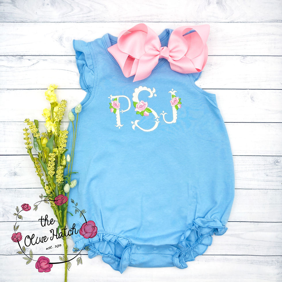 Thumbnail: Floral Monogram Romper