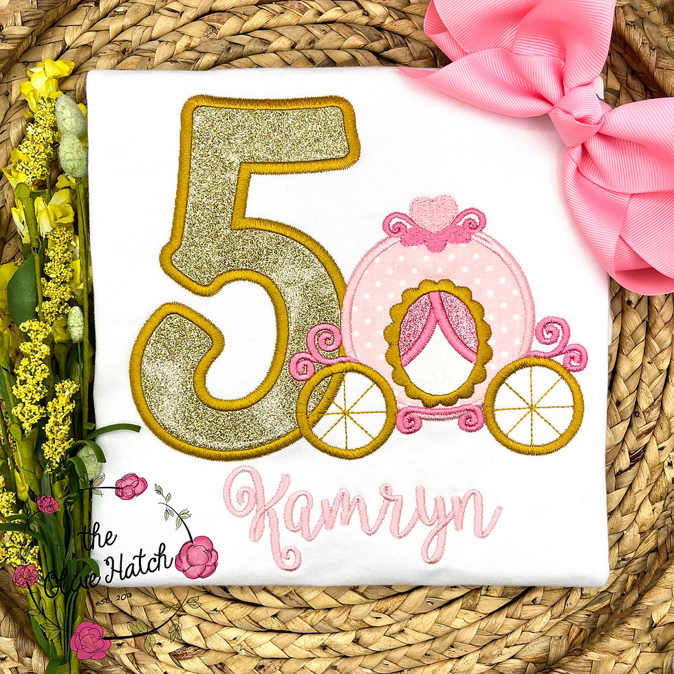 Princess Carriage Birthday Shirt