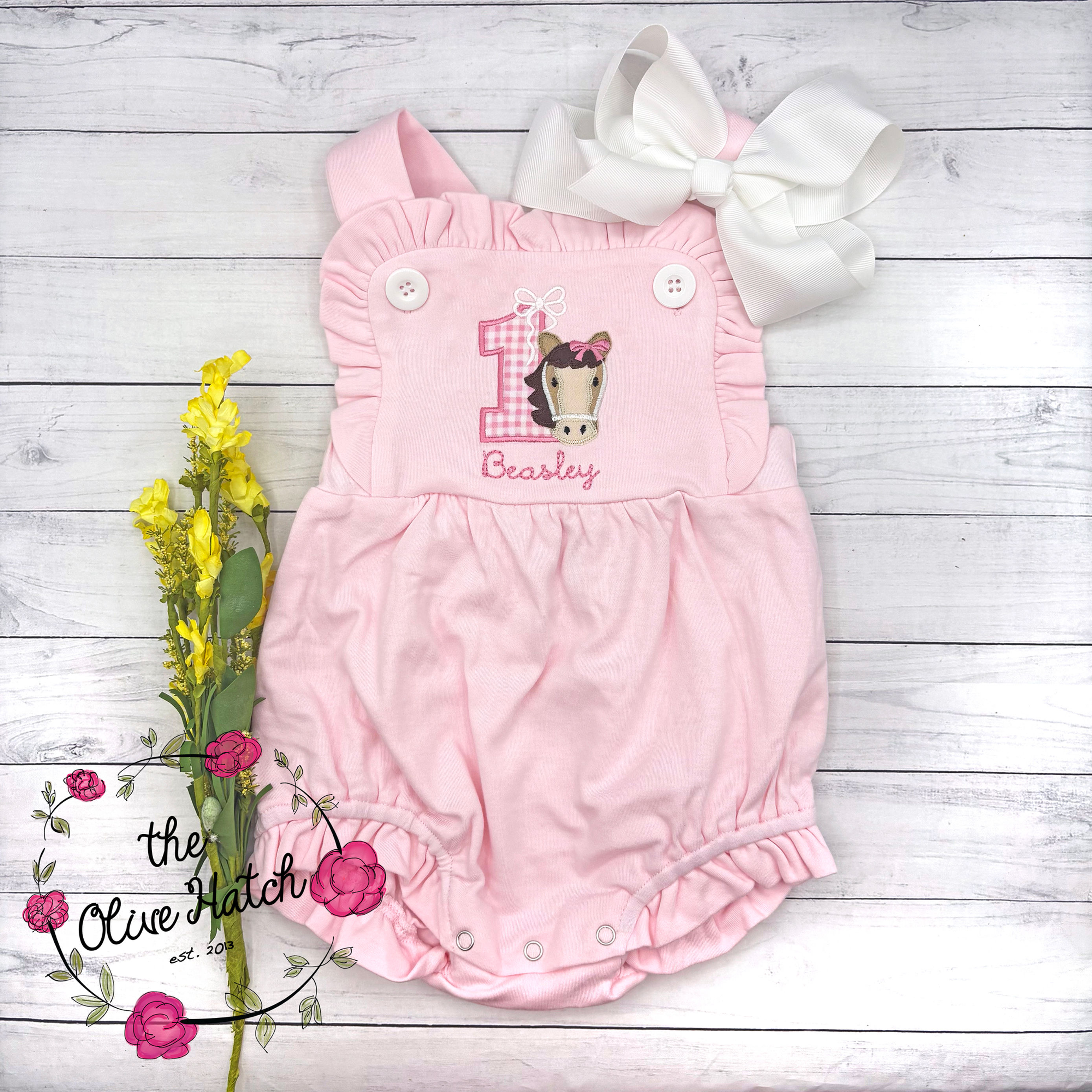 Horse Birthday Sunsuit