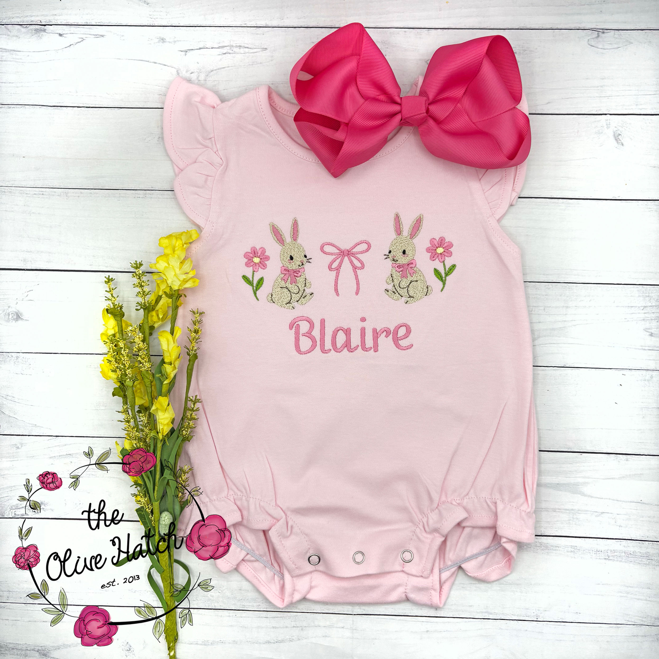 Easter Floral Bunny Bubble