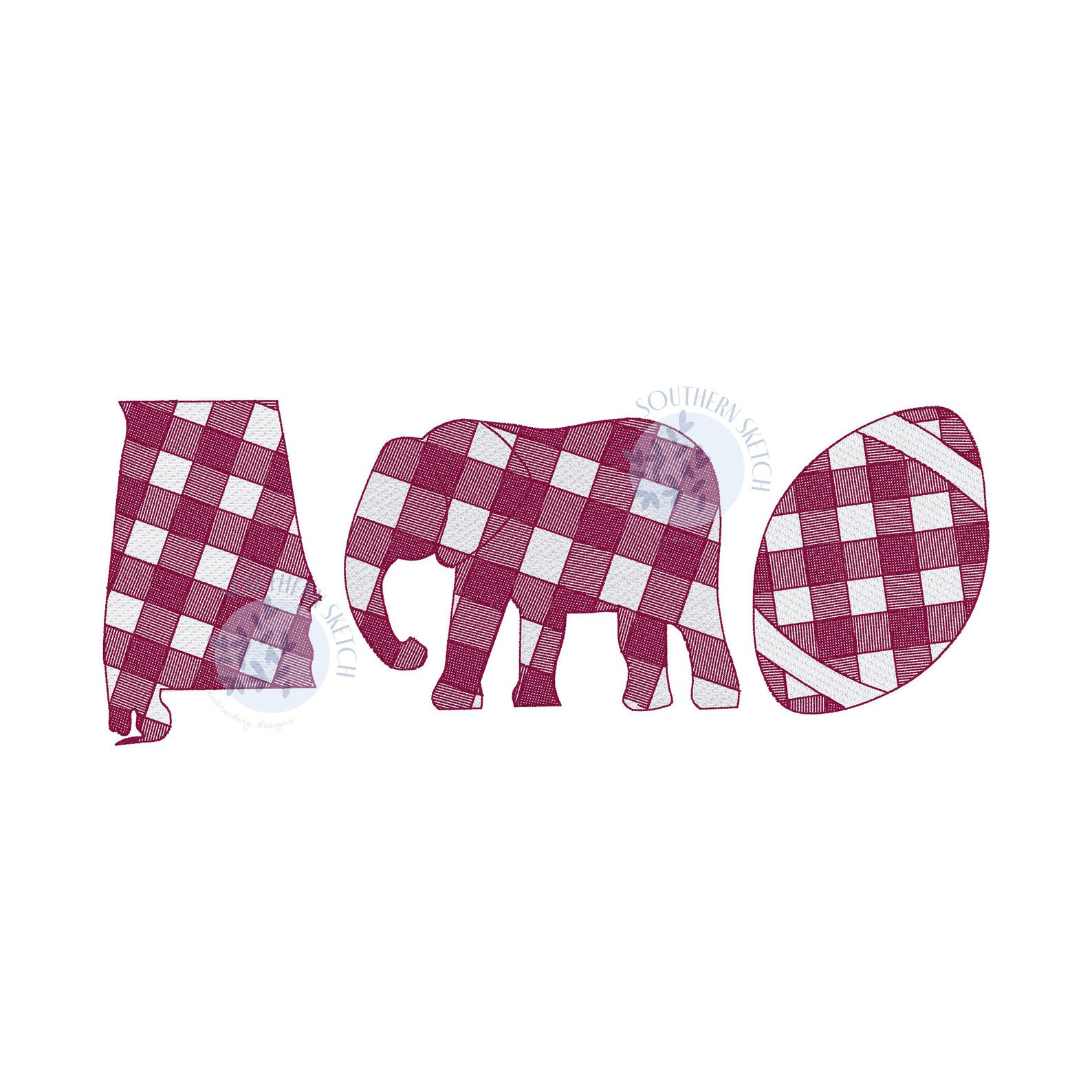 Football Sketch Embroidery Design