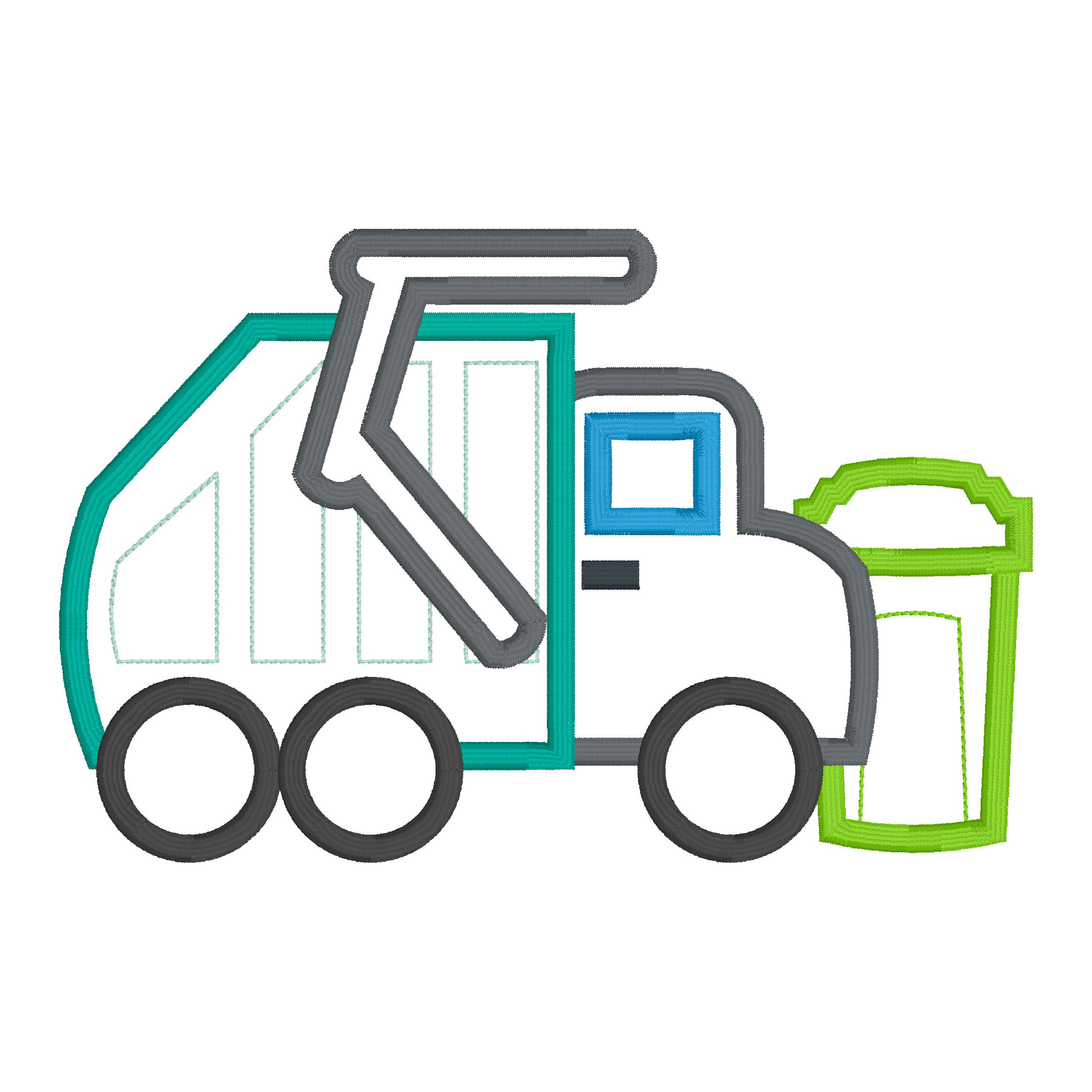 Recycling Truck Applique Design Shirt