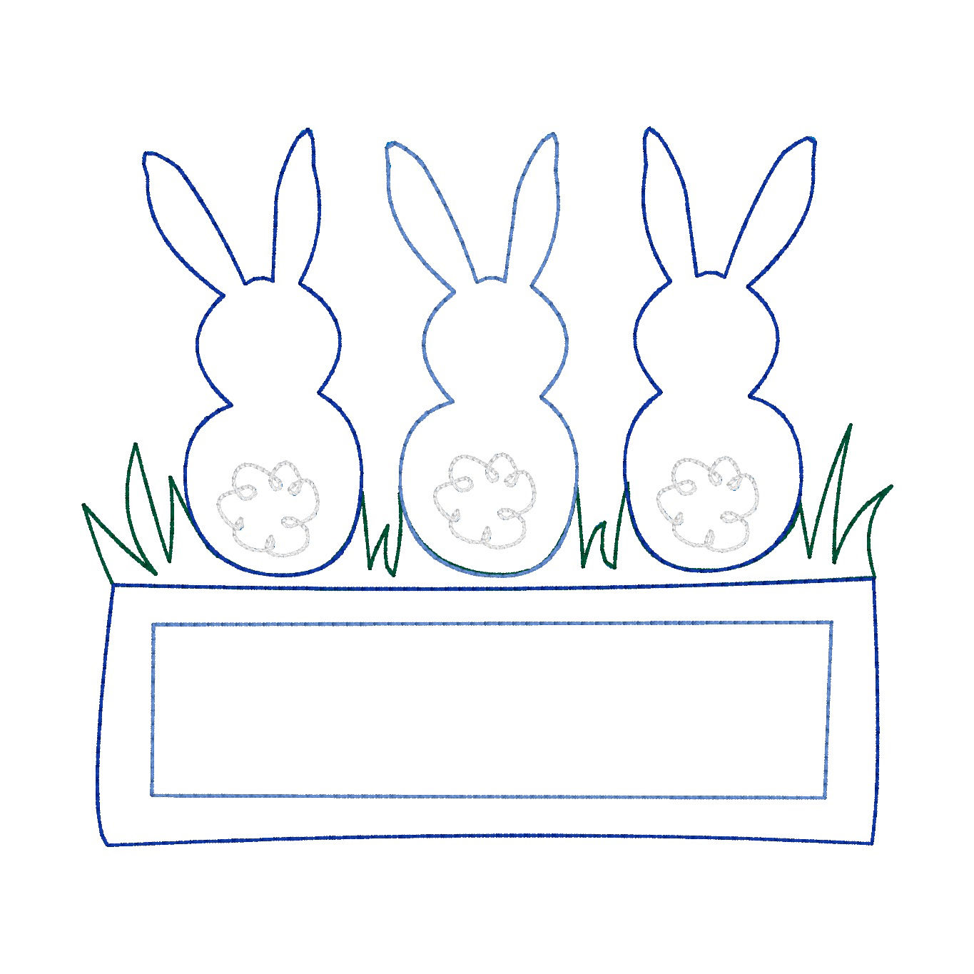 Easter Bunny Trio Boy Applique Shirt