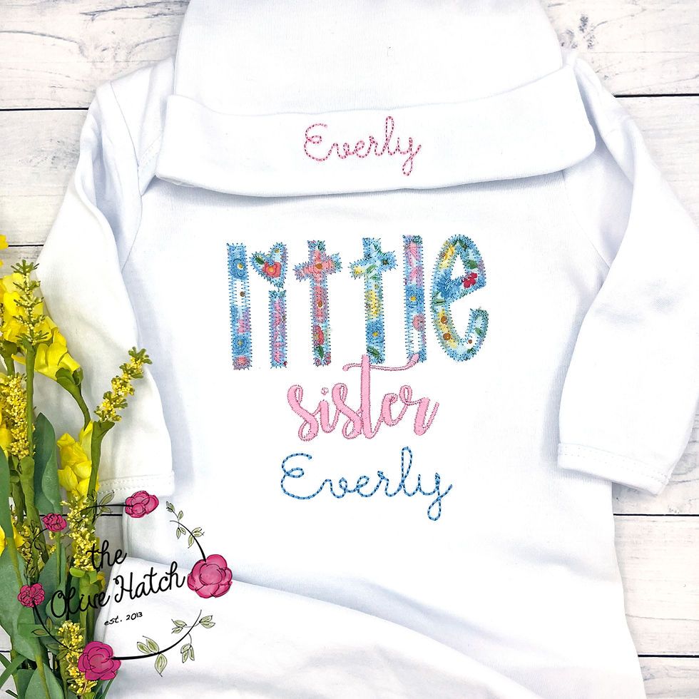 Little Sister Applique Gown