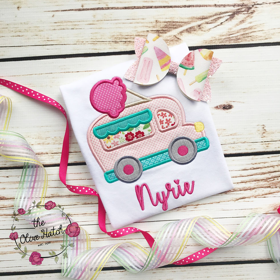 Ice Cream Truck Applique