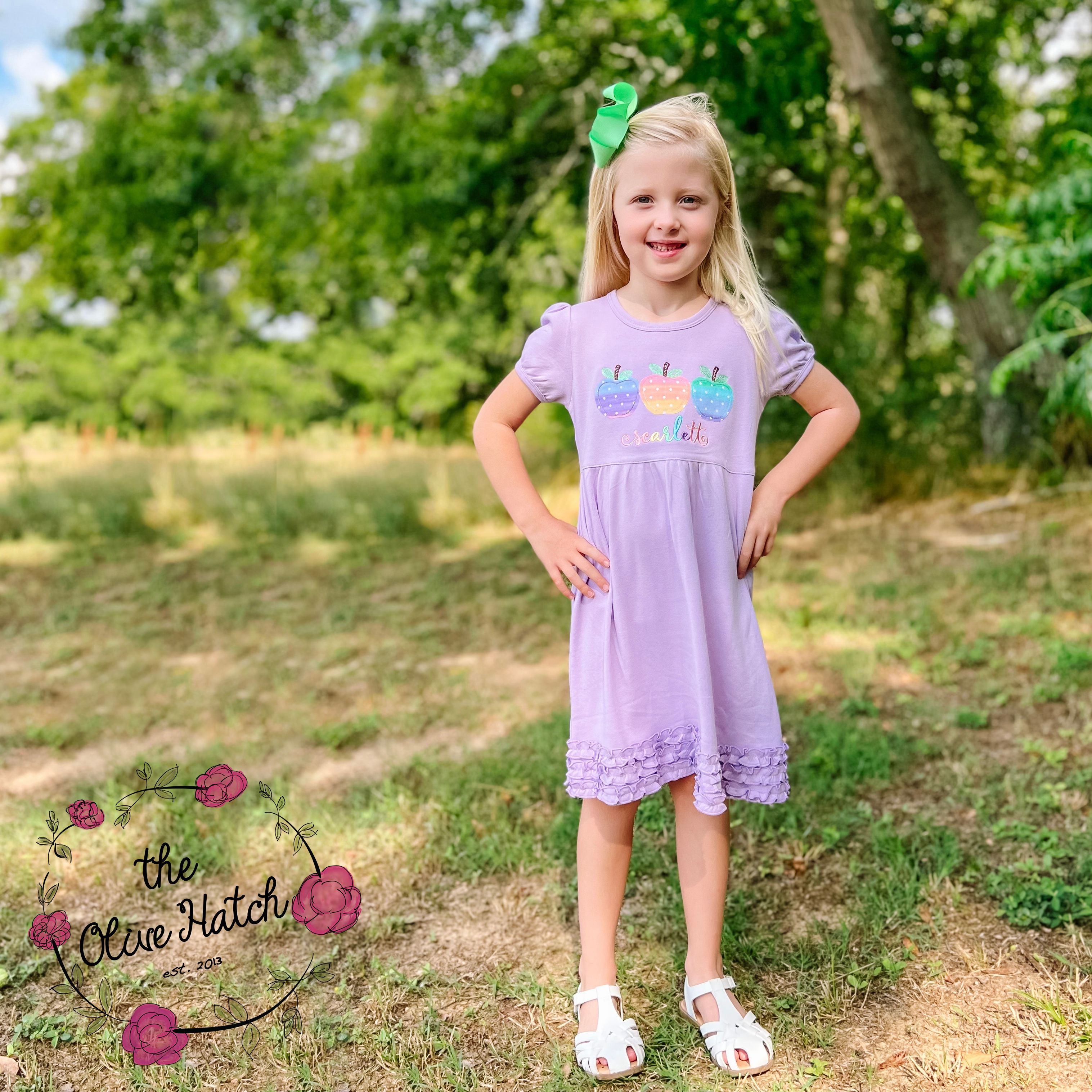 School Rainbow Apple Dress