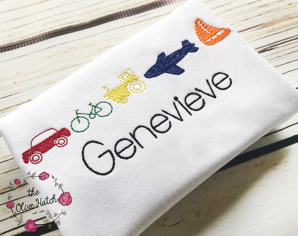 Thumbnail: Transportation Sketch Embroidery