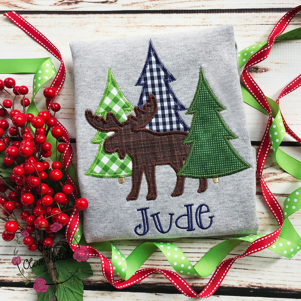 Thumbnail: Moose Applique-Boy