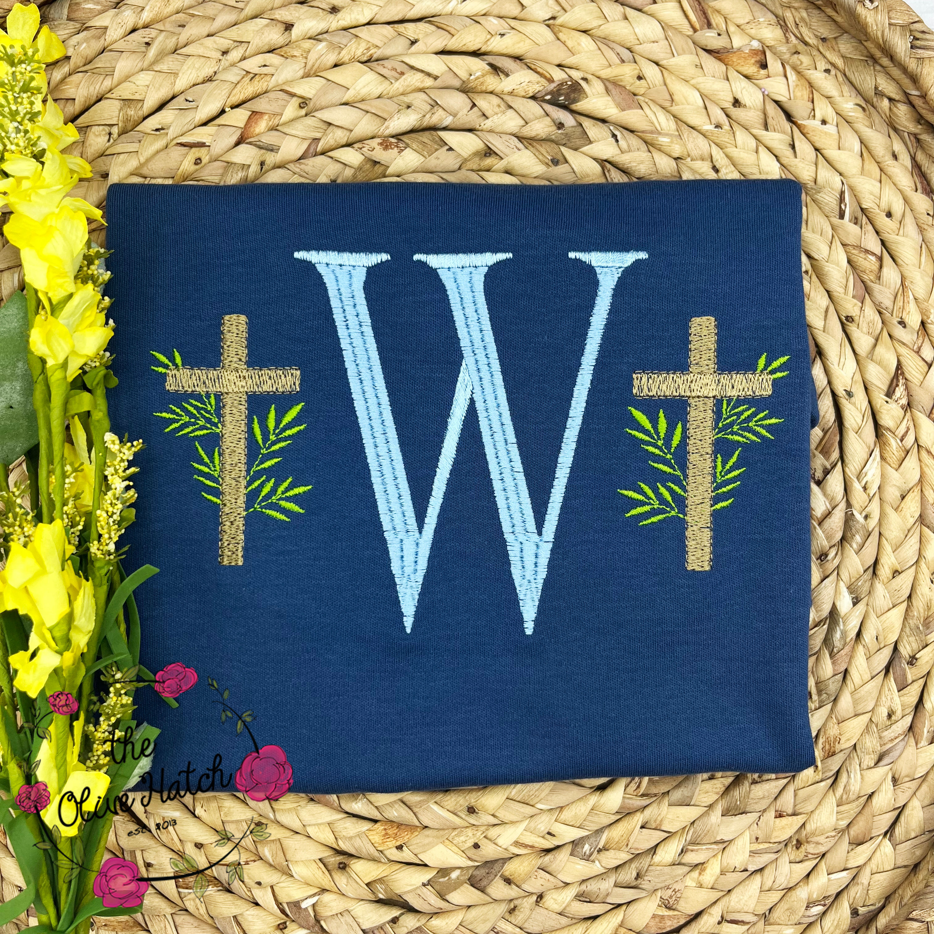 Easter Cross Sketch Embroidery