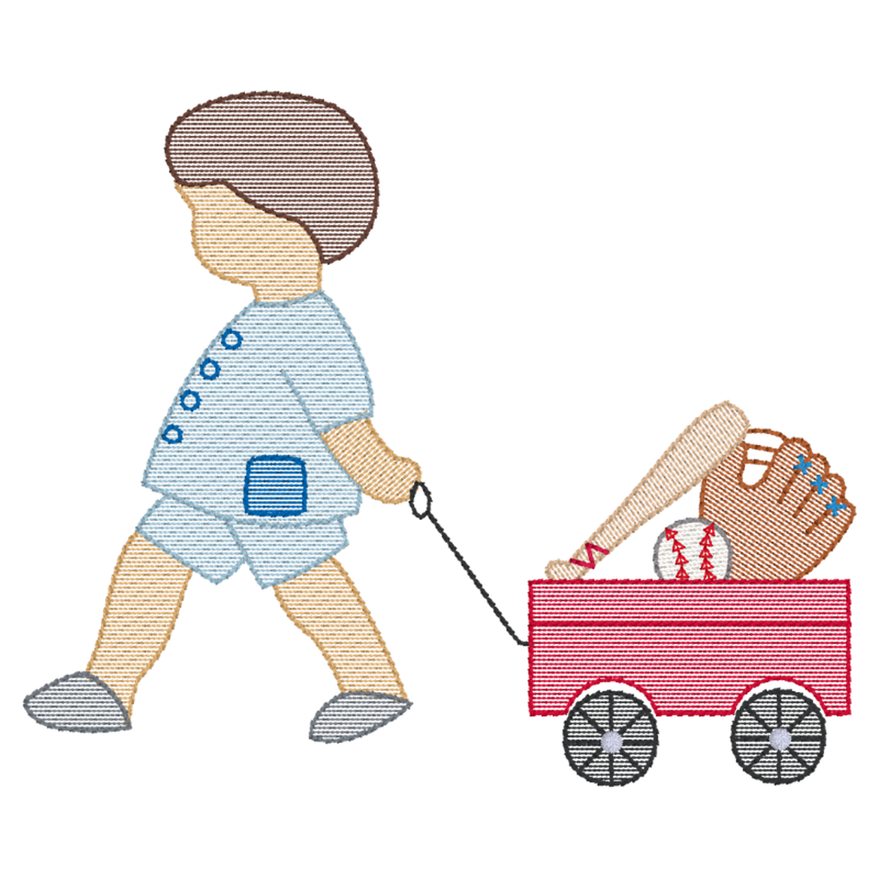 Baseball Boy Embroidery Shirt