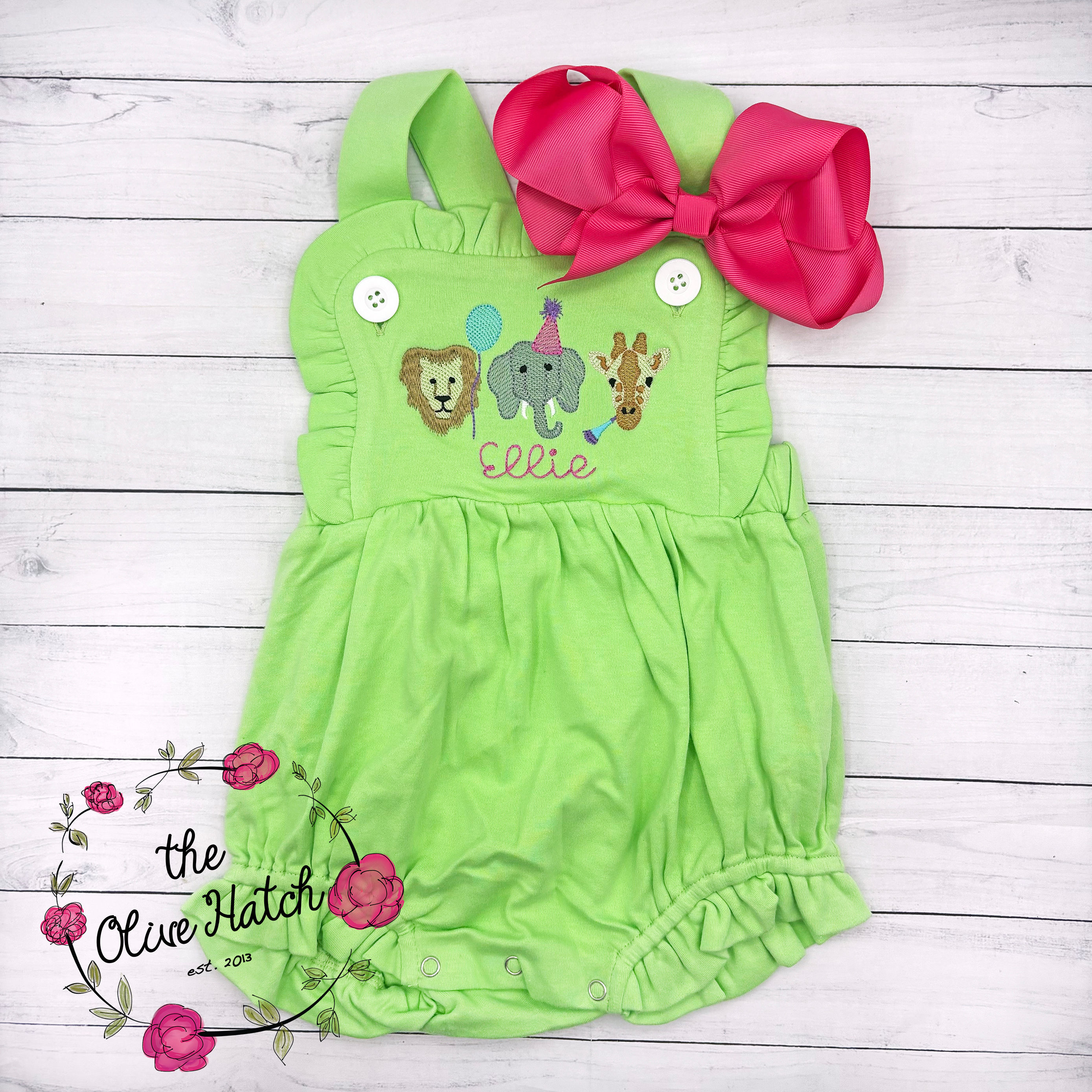 Zoo Birthday Animal Sunsuit