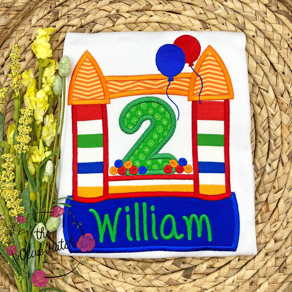 Bounce House Birthday Applique Shirt