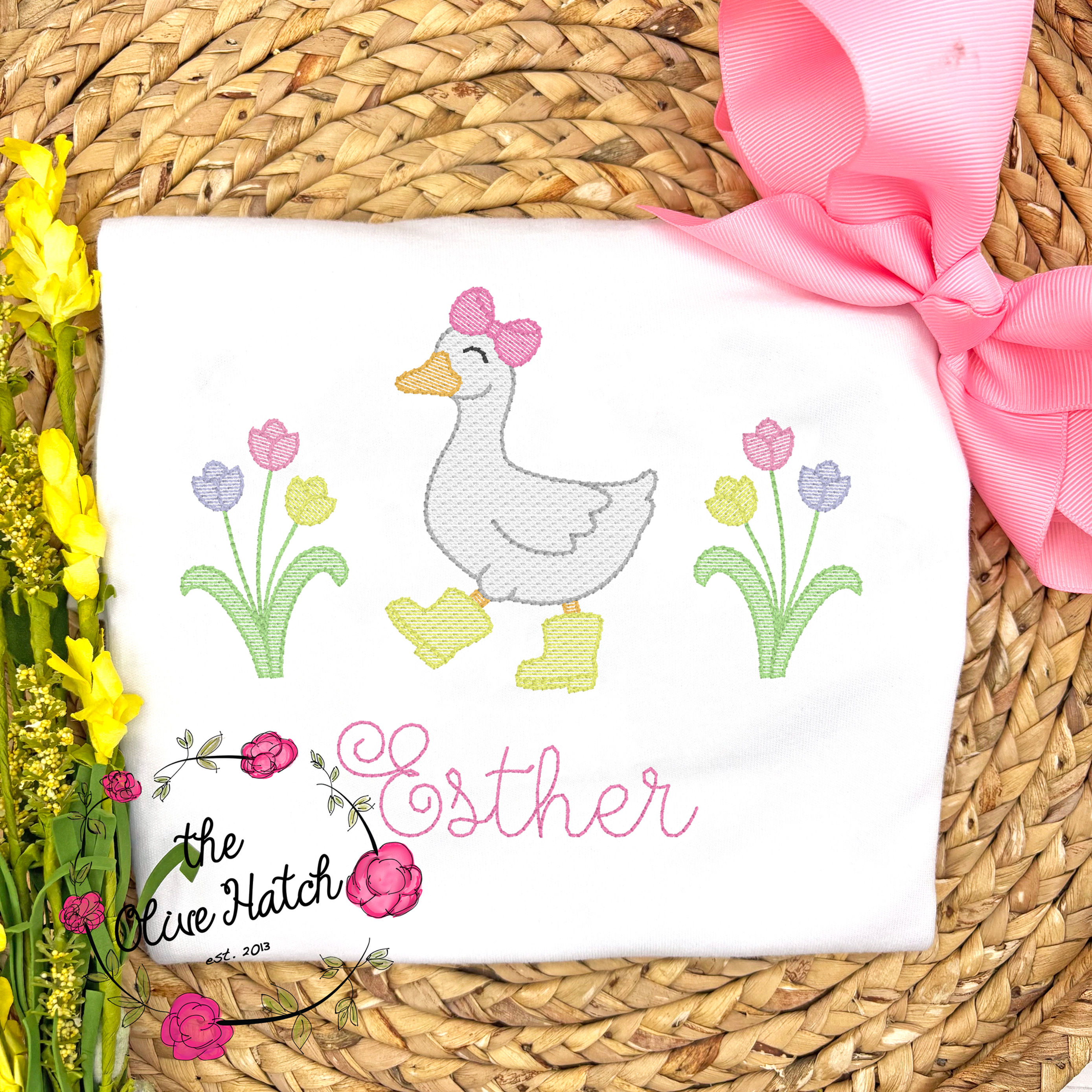 Goose Embroidery Shirt