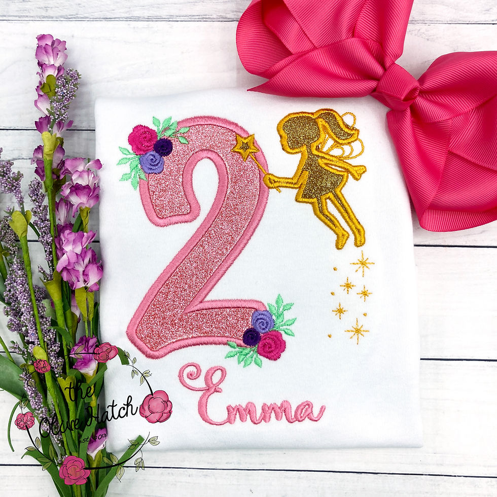 Thumbnail: Fairy Birthday Applique Shirt