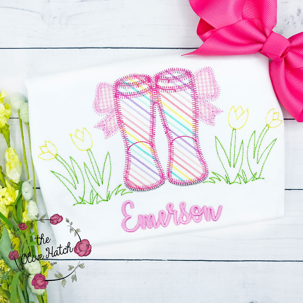 Rain Boots ZigZag Stitch