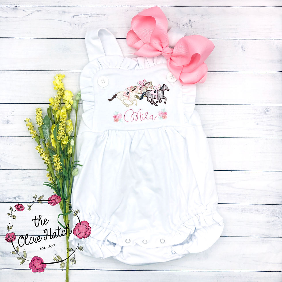 Thumbnail: Derby Sketch Embroidery Sunsuit