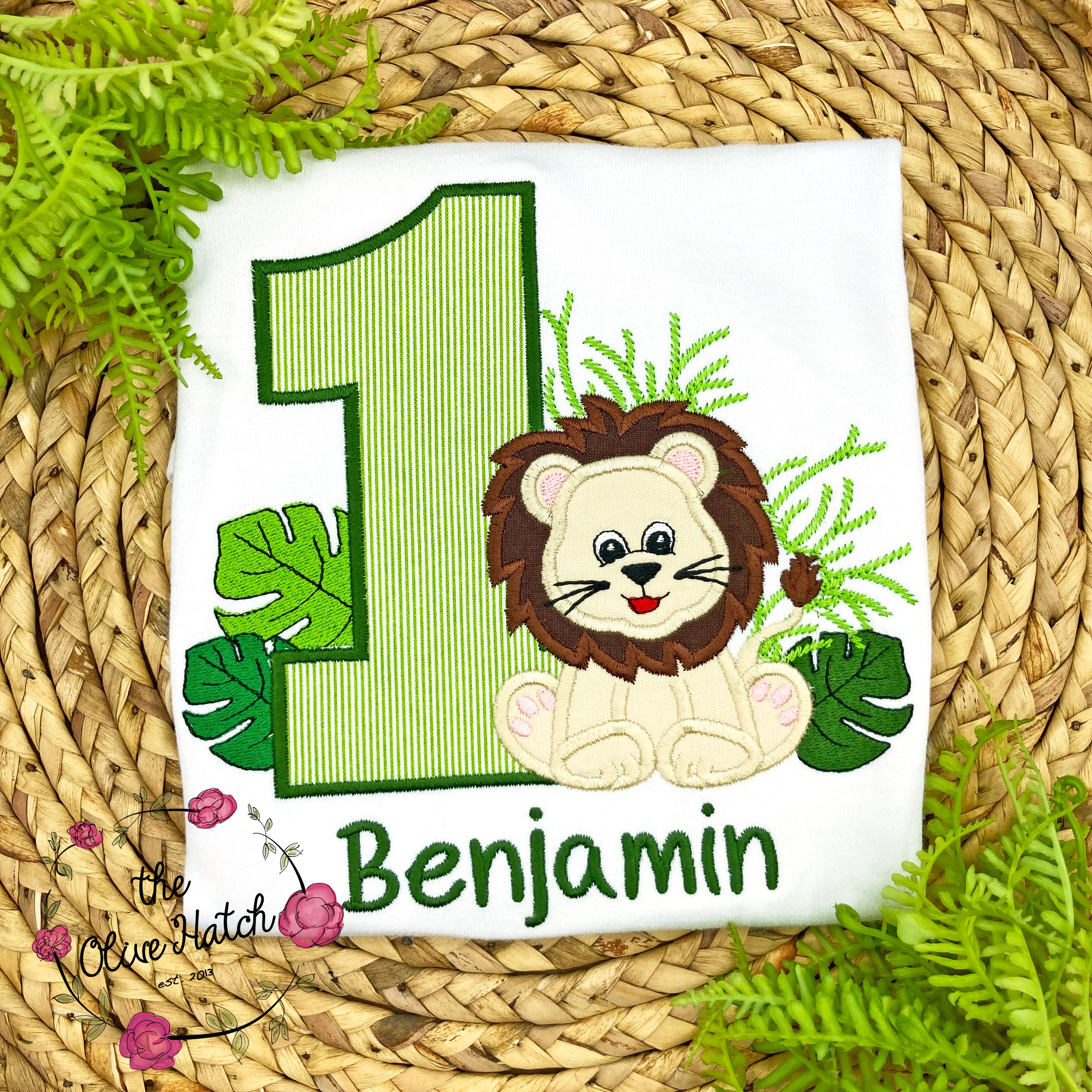 Safari Lion Birthday Applique Shirt