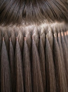 Very Close Upon row of Hair Extensions-salt-lake-city