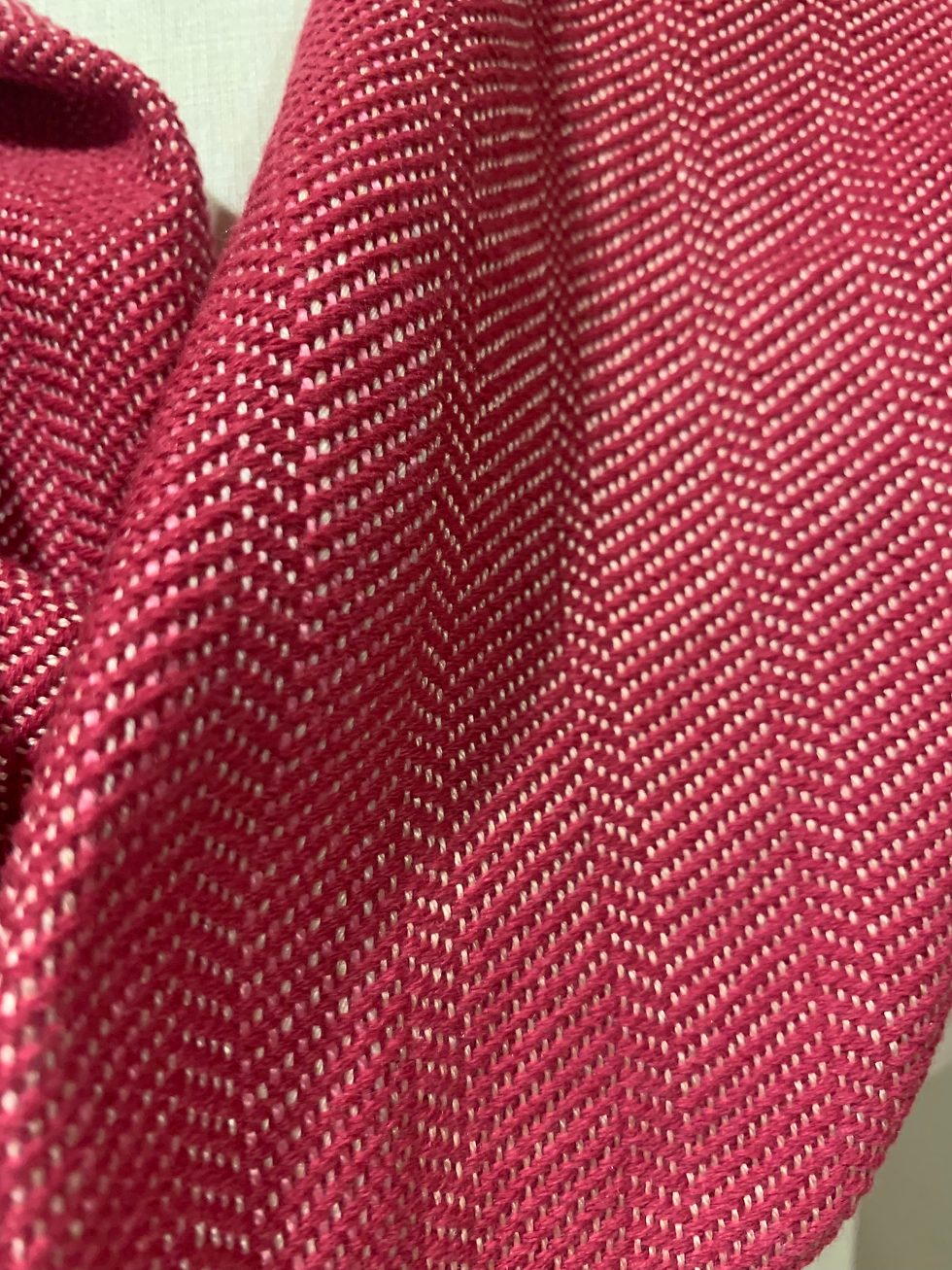 Thumbnail: Handwoven Raspberry Cashmere Scarf