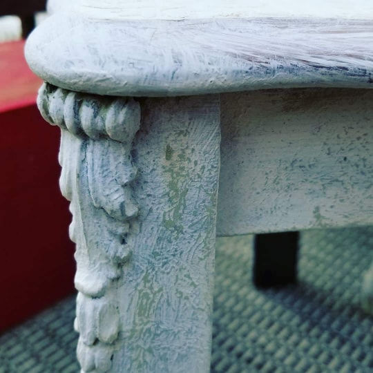 Thumbnail: Old World Style End Table with Antique Ceiling Tile style finished top