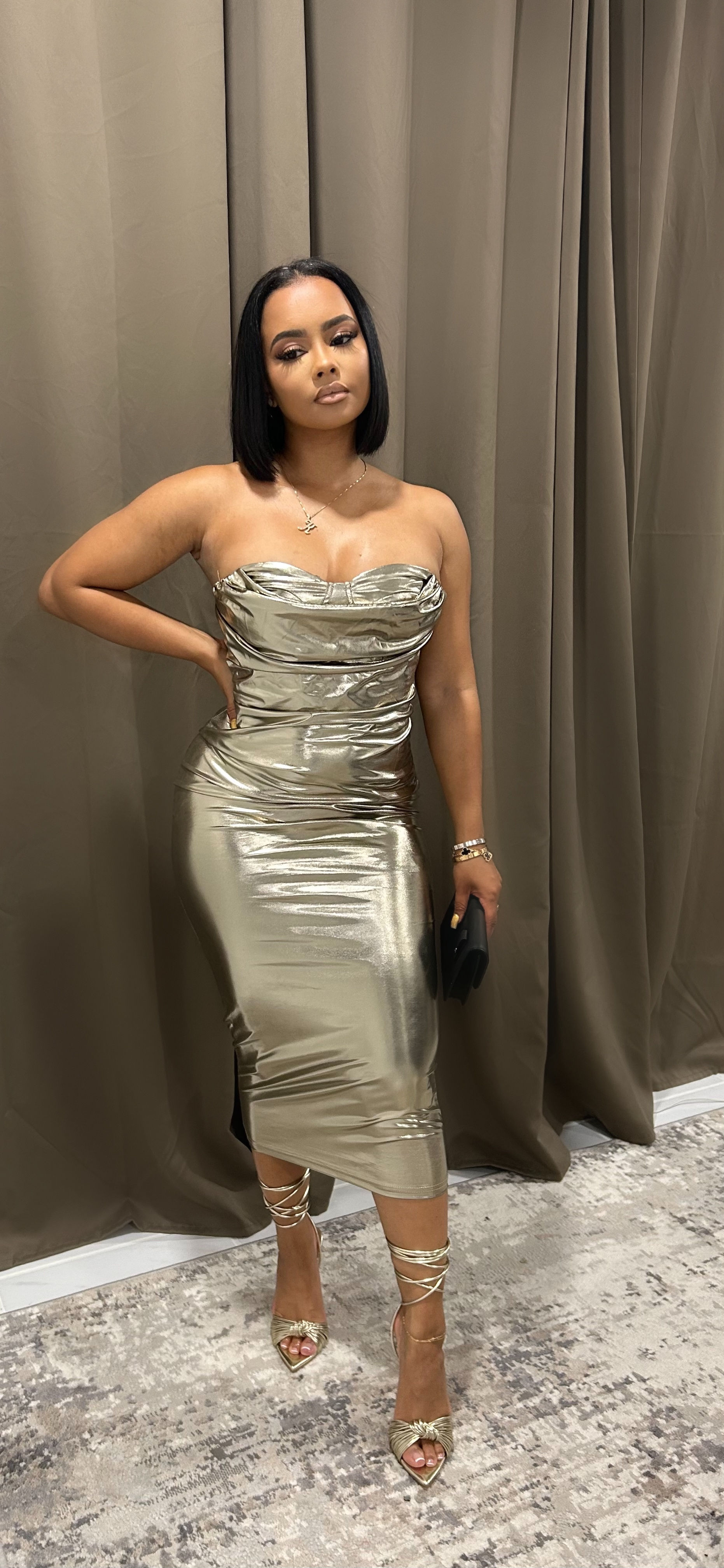 Desiree Metallic Dress
