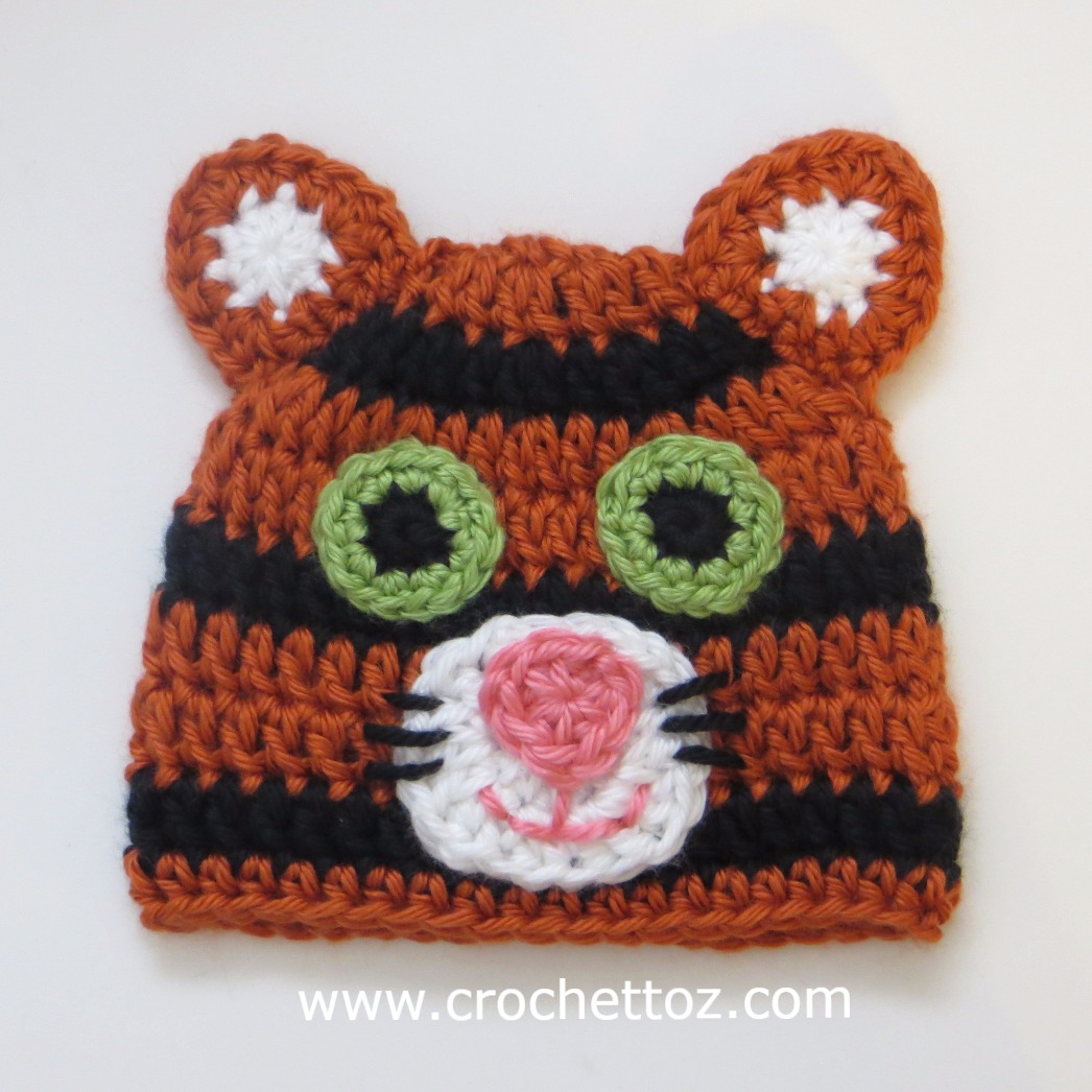 crochet tiger hat
